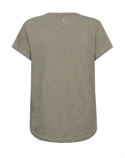 Mos Mosh - MMCamp Stripe T-Shirt - Burnt Olive